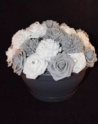 Pot funéraire floral