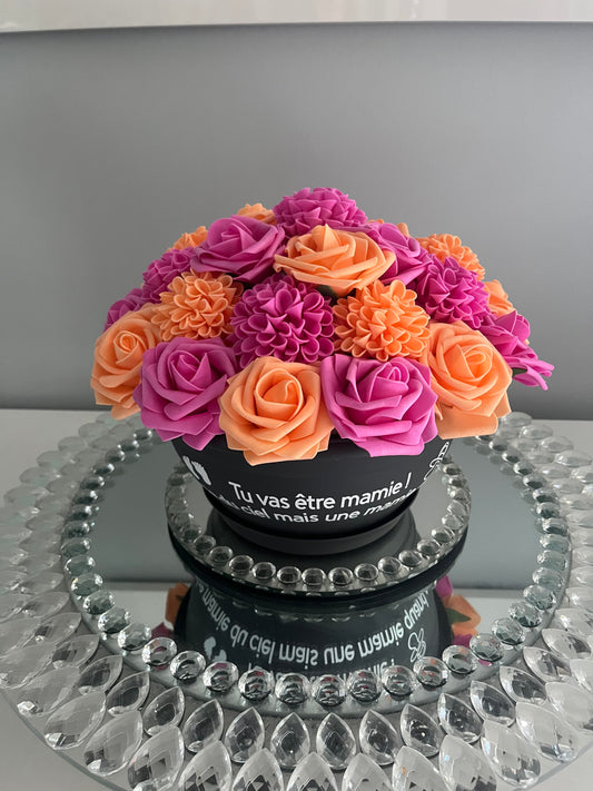Pot funéraire floral